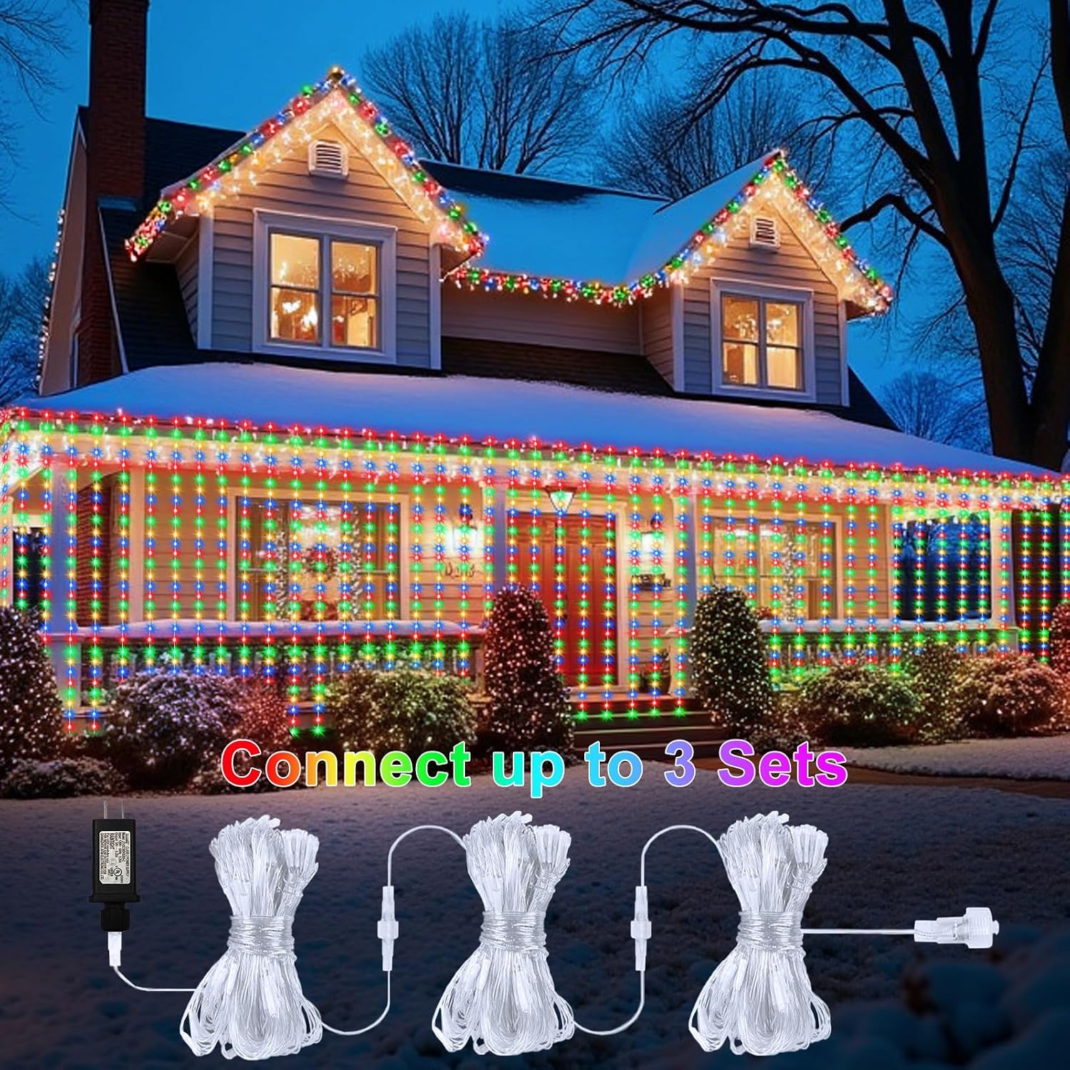 Curtain Lights — 600 LED, 20 × 10 ft, Dual Colour with Timer - Image 6