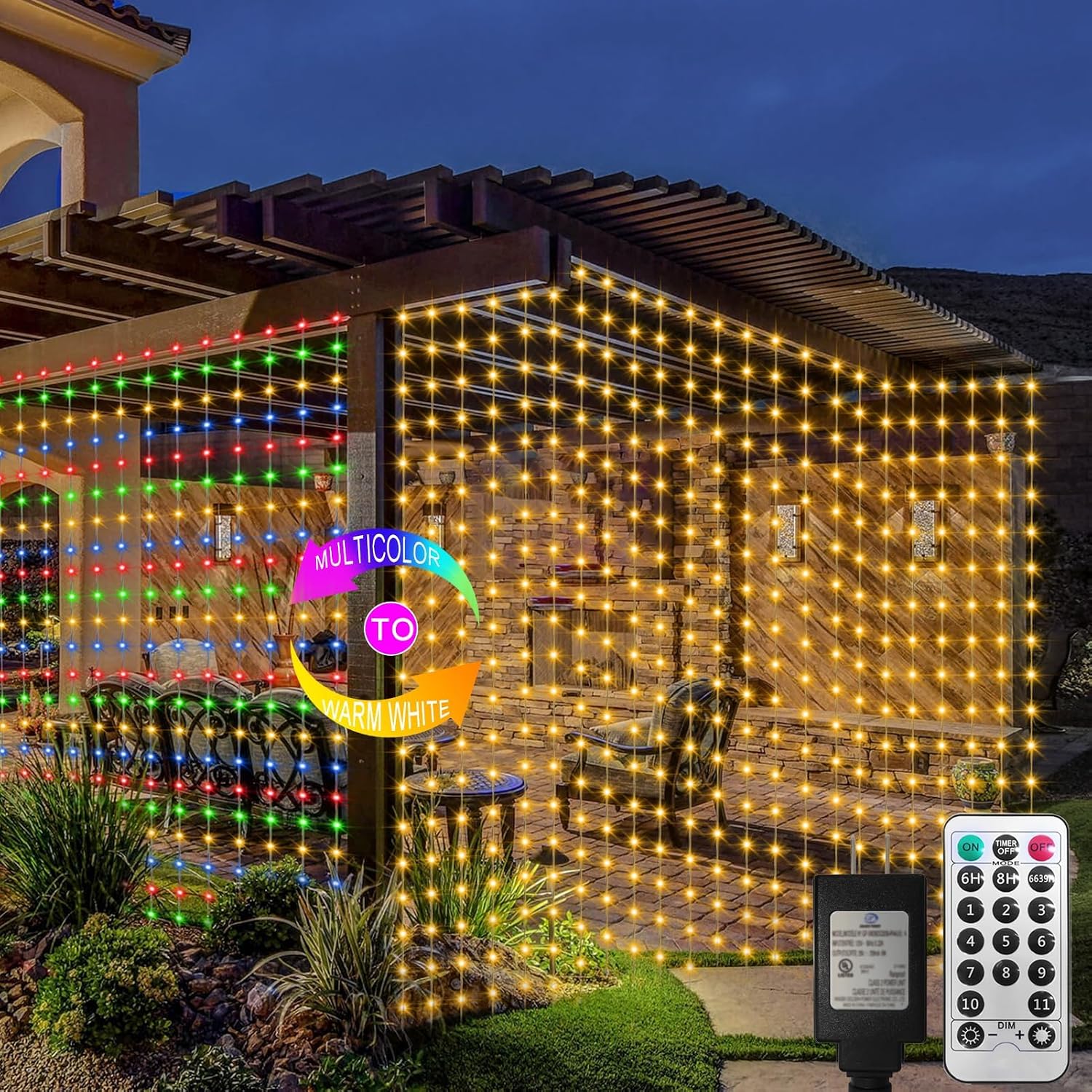 Curtain Lights — 600 LED, 20 × 10 ft, Dual Colour with Timer - Image 15