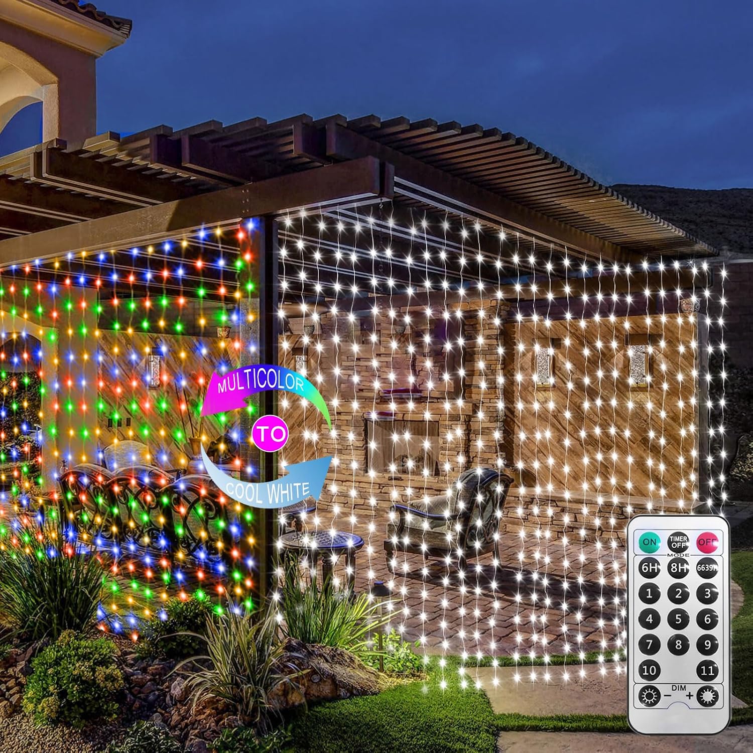 Curtain Lights — 600 LED, 20 × 10 ft, Dual Colour with Timer - Image 14