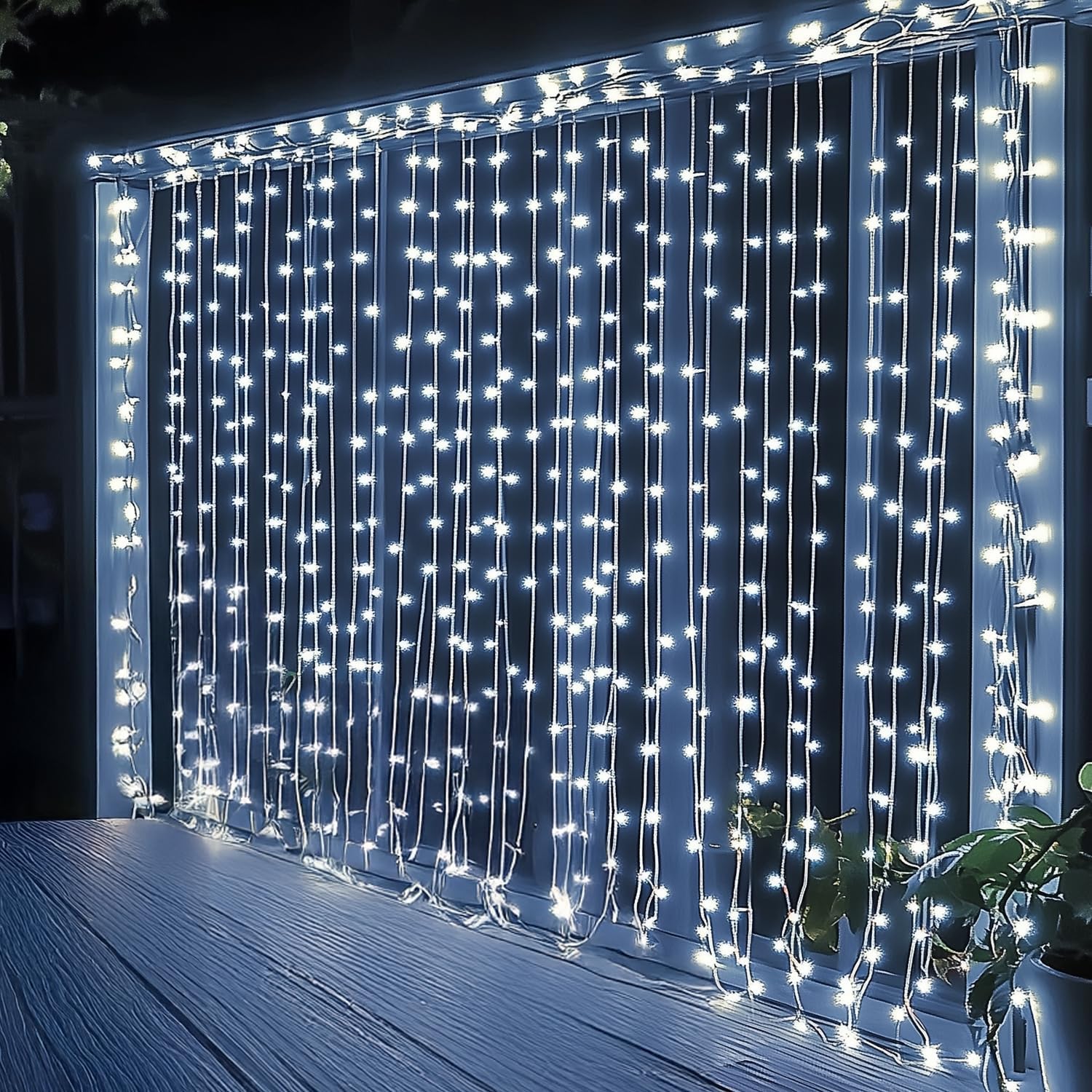 Smart Curtain Lights — 400 LED, 6.6 × 6.6 ft, Colour Changing - Image 8