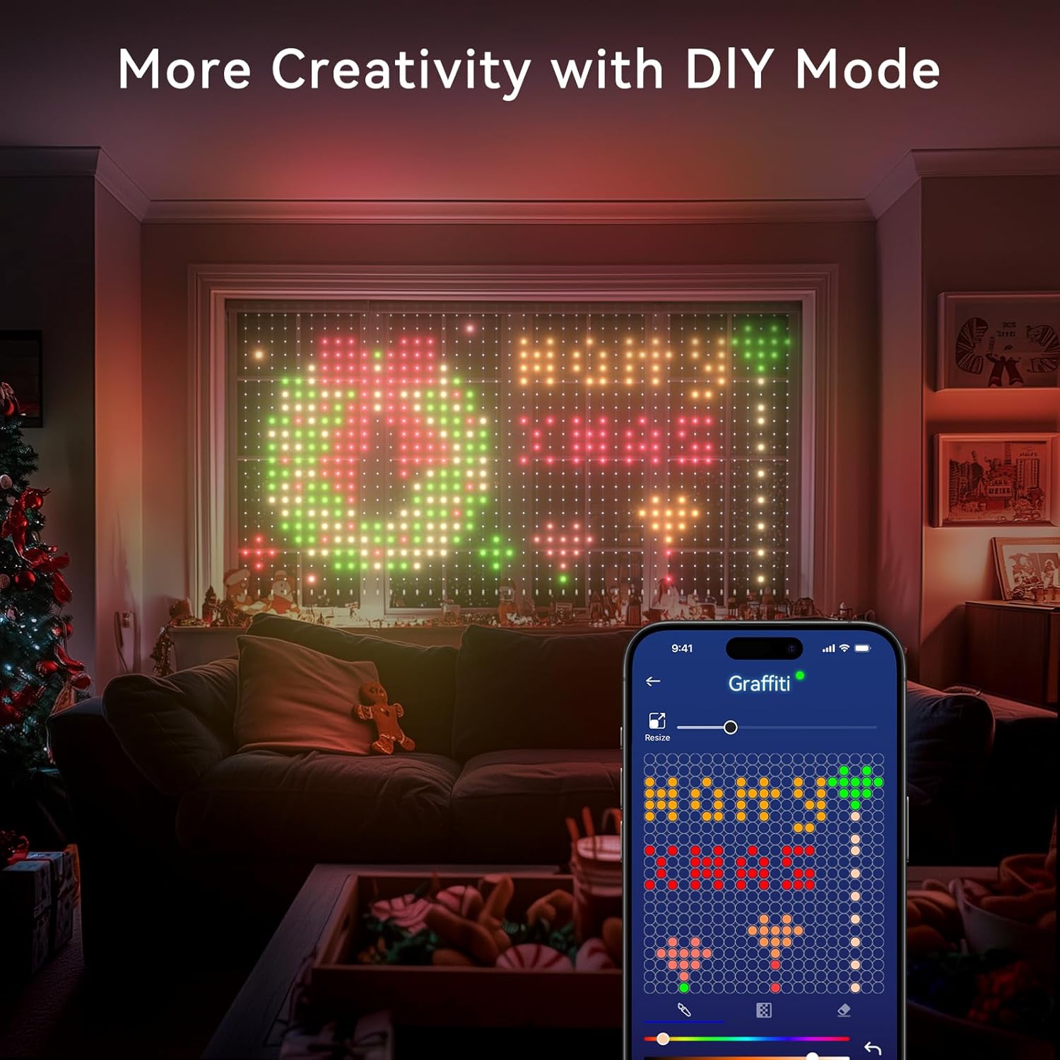 Smart Curtain Lights — 441 LED, Music Sync, Dynamic Patterns - Image 4