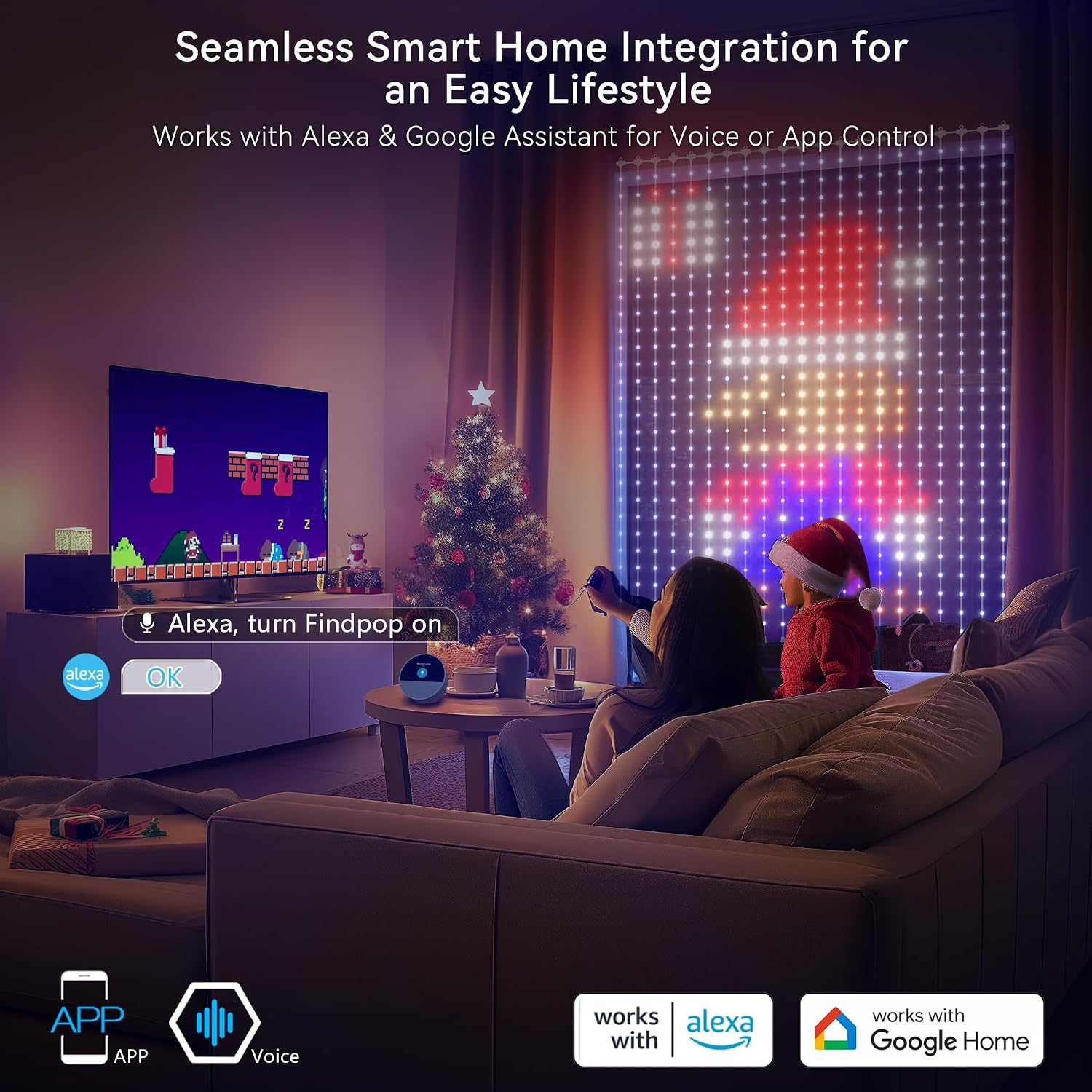 Smart Curtain Lights — 441 LED, Music Sync, Dynamic Patterns - Image 7