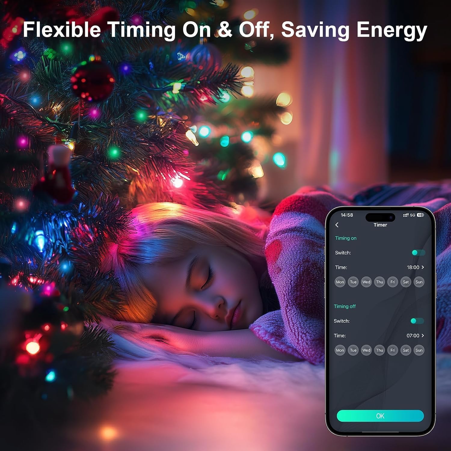 Globe String Lights — 66 ft, RGB-IC Colour Changing with Remote - Image 7